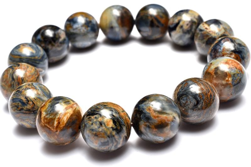 Rakuten - 【1点物】油絵のような色彩 ピーターサイト　14mm ブレスレット アクセサリー _MC3434