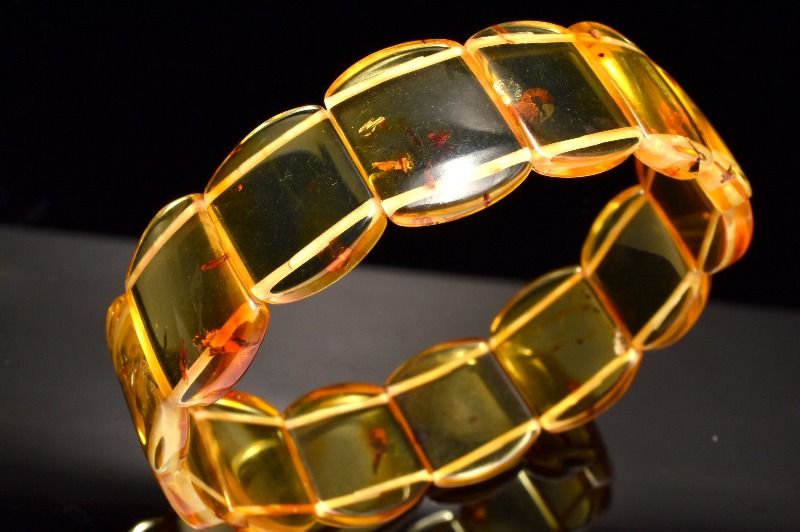 【20％OFF!】【1点物】バルト海産 琥珀アンバー　13-14x17-18mm バングル アクセサリー _MC3595
