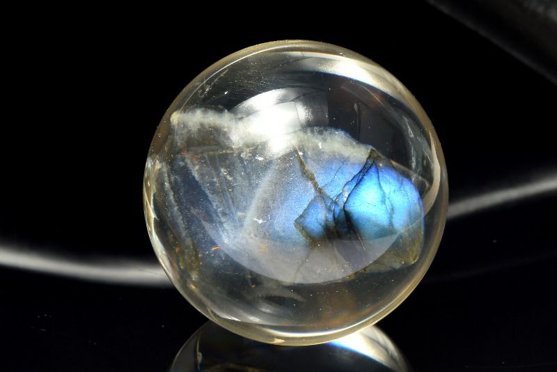  1点物 レジン封入 ラブラドライト 40mm 丸玉 スフィア _CG7027 宅急...