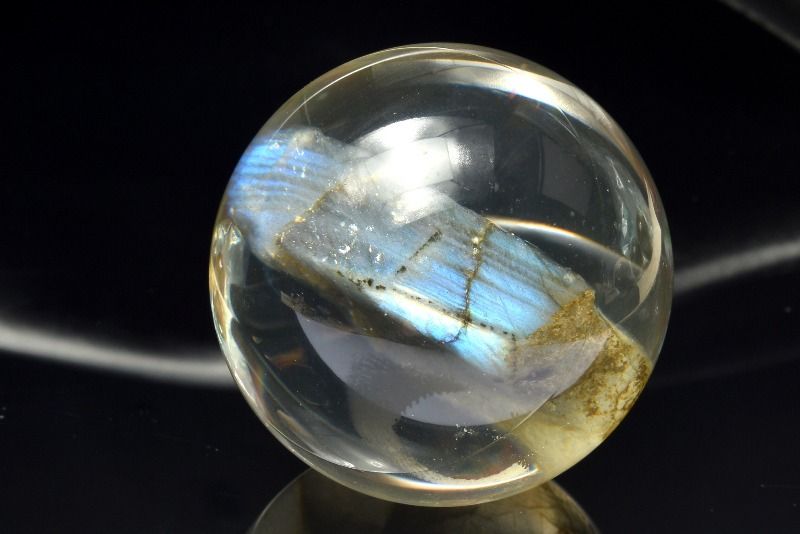  1点物 レジン封入 ラブラドライト 40mm 丸玉 スフィア _CG7029 宅急...