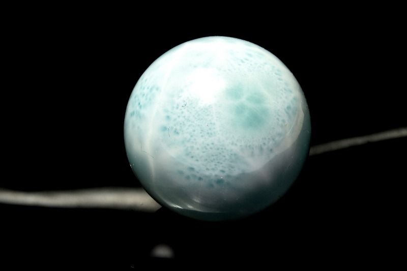  1点物 大珠 三大ヒーリング ラリマー 26mm 丸玉(台座付き) スフィア ...