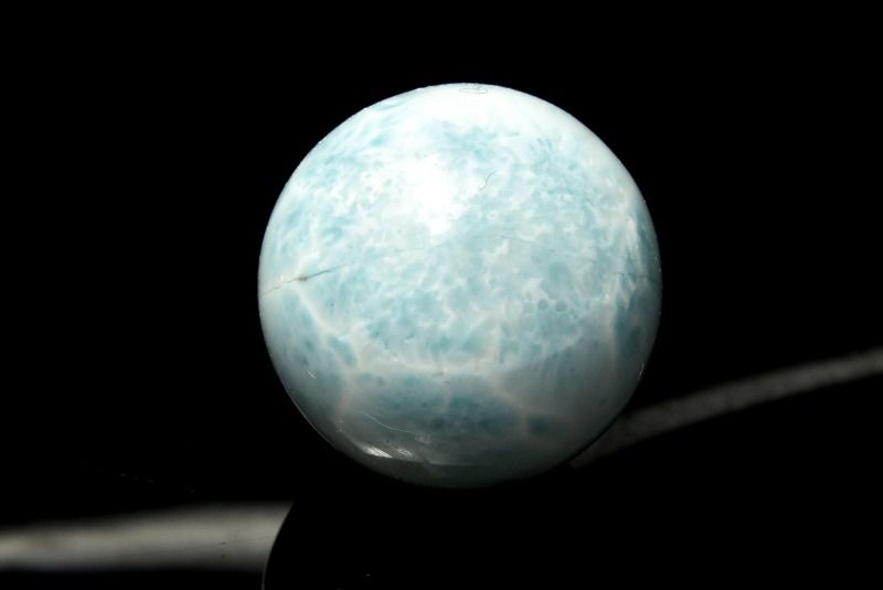  1点物 大珠 三大ヒーリング ラリマー 24mm 丸玉(台座付き) スフィア ...