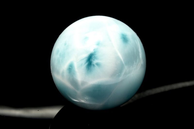  1点物 大珠 三大ヒーリング ラリマー 27mm 丸玉(台座付き) スフィア ...