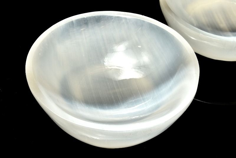 浄化力抜群！ セレナイト(透石膏) 103x32mm 小皿 置物 1個売り _CRG223...