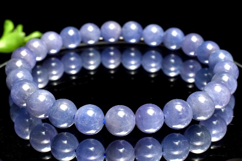 【1点物】透過性あり◇高品質 タンザナイト 7.5mm ブレスレット アクセサリー _MC3861