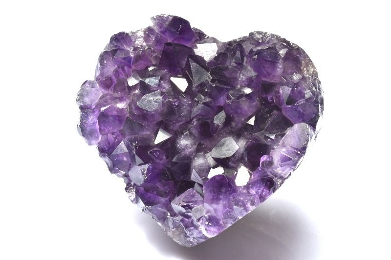  1点物 希少 ウルグアイ産 アメジストクラスター 60x57x37mm ハート ...