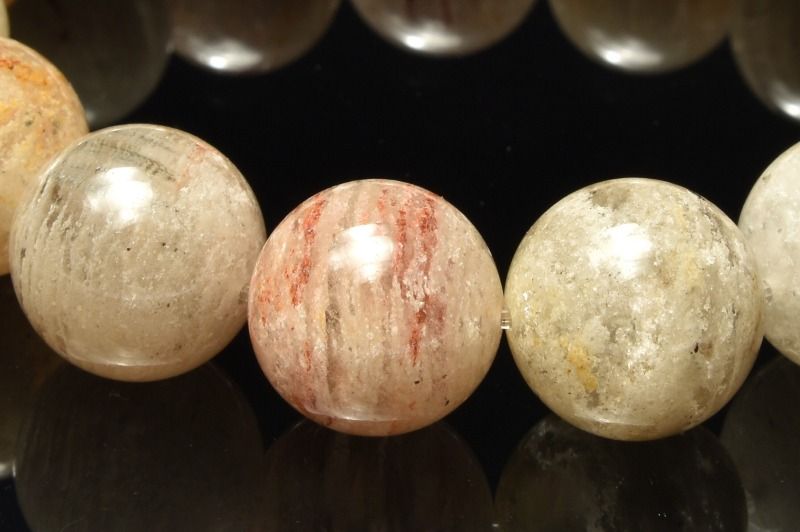 【1点物】希少◇地層模様 ガーデンクォーツ　15mm ブレスレット アクセサリー _MC3969