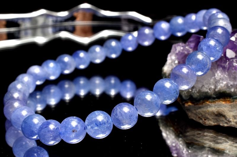 【1点物】透過性あり！◇数量限定 タンザナイト 6.5mm ブレスレット アクセサリー _MC4210