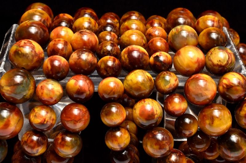 高発色◇マーブル模様 ゴールデンピーターサイト　11-11.5mm ブレスレット アクセサリー 1個売り _BG6299-11-115