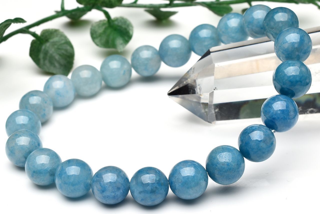  1点物 希少 高発色 トロレアイト(トロール石) 9mm ブレスレット _U8886