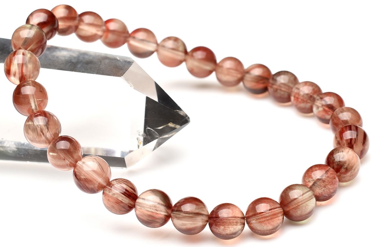 【1点物】チベット産AAA☆カラーチェンジ アンデシン 6.5mm ブレスレット _U8936