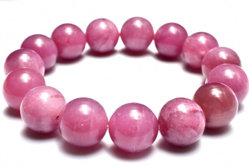  1点物 希少 まろやか質感 ピンクマイカ 14mm ブレスレット _MC4416