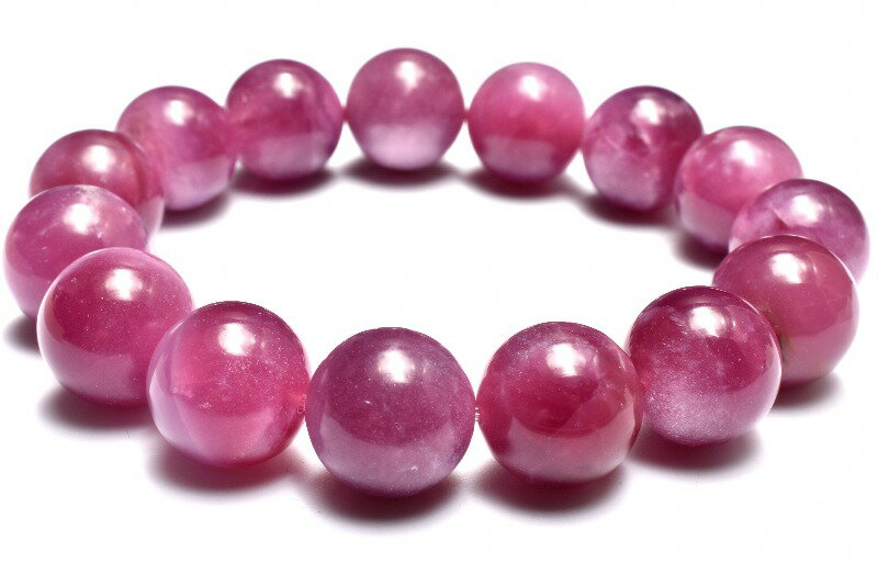  1点物 希少 まろやか質感 ピンクマイカ 14mm ブレスレット _MC4417