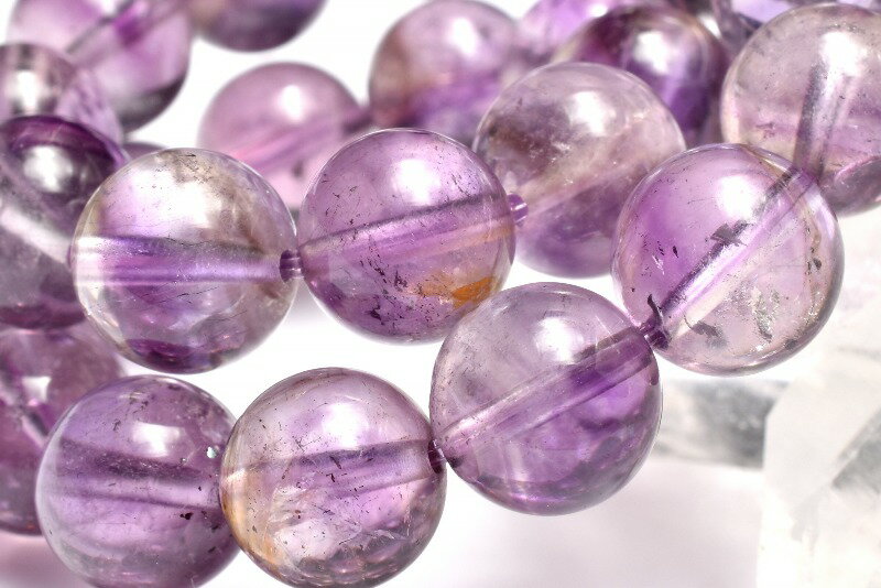  1点物 バイカラー スーパーセブンアメジスト 8mm ブレスレット _MC4473