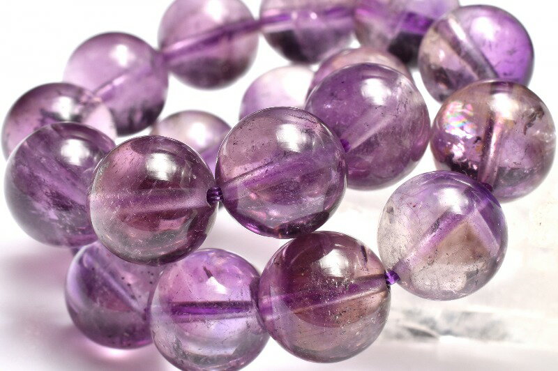  1点物 バイカラー スーパーセブンアメジスト 10mm ブレスレット _MC4475