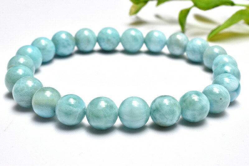  1点物 瑞々しい艶感 ラリマー 8-8.5mm ブレスレット _MC4537