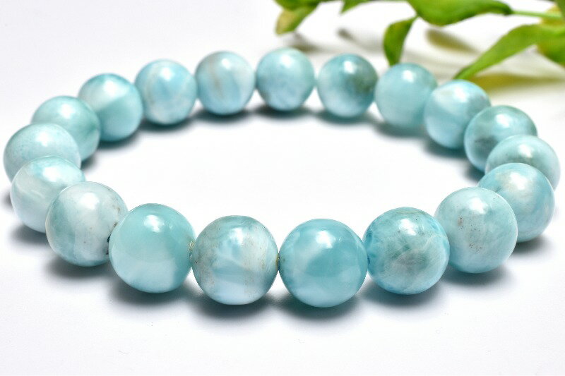  1点物 瑞々しい艶感 ラリマー 10mm ブレスレット _MC4541