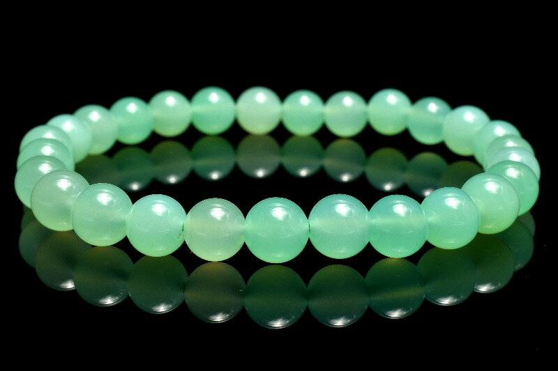  1点物 AA+ 高発色 クリソプレーズ 7mm ブレスレット _MC4556