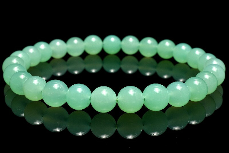  1点物 AA+ 高発色 クリソプレーズ 7mm ブレスレット _MC4557