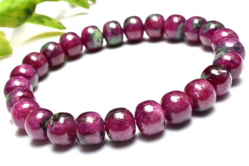  1点物 希少形状 ルビーたっぷり ルビーインゾイサイト 7x8.5mm ボタ...