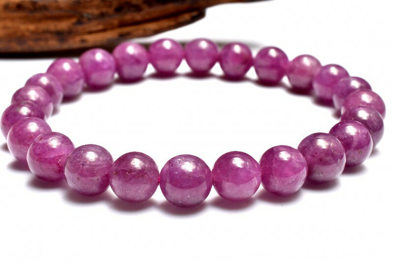  1点物 南アフリカ産 高品質 ルビー 8mm ブレスレット _MC4634