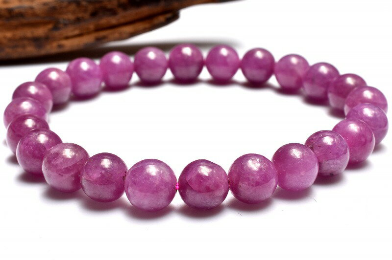  1点物 南アフリカ産 高品質 ルビー 8mm ブレスレット _MC4635