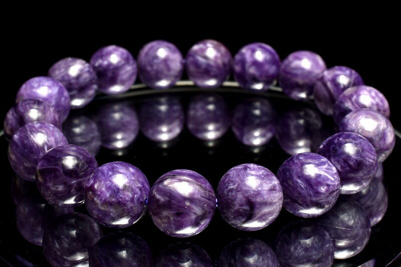  1点物 AAAA高発色 癒やしの石 チャロアイト 11mm ブレスレット _MC4664