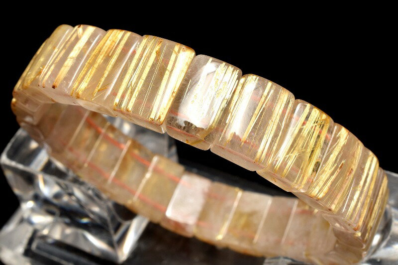  1点物 整列金針の輝き！ タイチンルチルクォーツ 7-9x12.5mm バング...