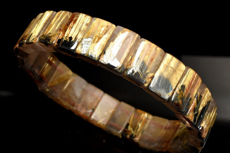  1点物 母岩入り！ ヘマタイトインタイチンルチルクォーツ 7-8x12-12.5...