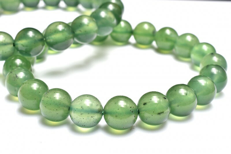 とろみグリーン サーペンティン岫玉(ボーウェナイト) 8mm ブレスレット ...