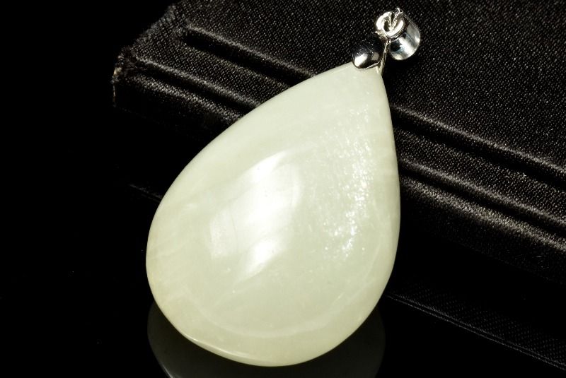  1点物 Silver925 透過性あり アクアマリン 37x26mm ドロップ ペンダ...