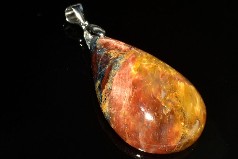  1点物 Silver925 シリカ共生 ピーターサイト 36x22mm ドロップ ペン...