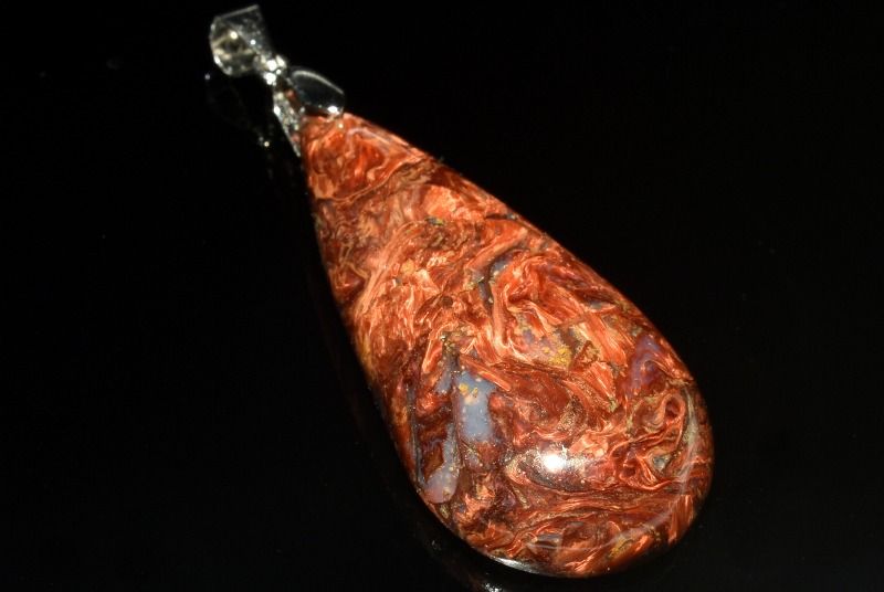  1点物 Silver925 シリカ共生 ピーターサイト 42x20mm ドロップ ペン...