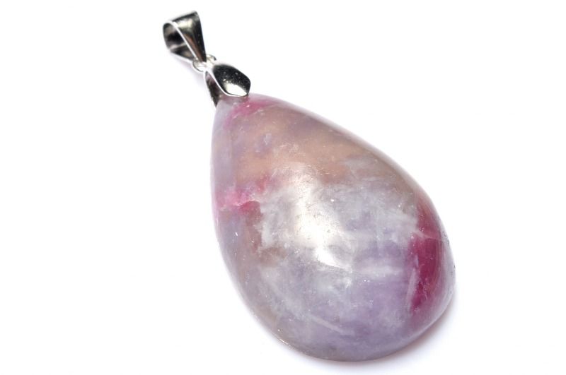  1点物 Silver925 希少共生 ピンクトルマリンインレピドライト 31x20mm...