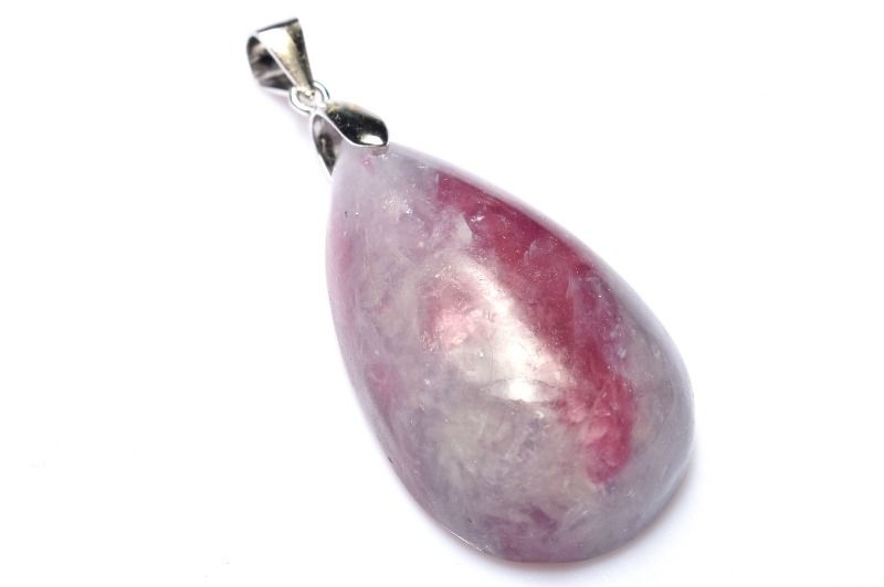  1点物 Silver925 希少共生 ピンクトルマリンインレピドライト 31x18mm...