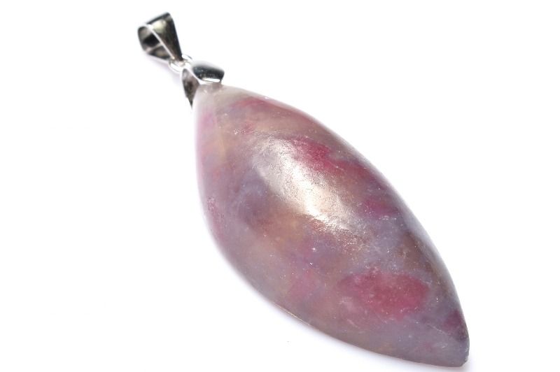  1点物 Silver925 希少共生 ピンクトルマリンインレピドライト 38x16mm...