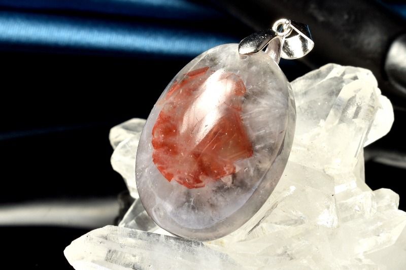  1点物 Silver925 天眼模様 オーラライト23 26x18mm オーバル ペンダ...