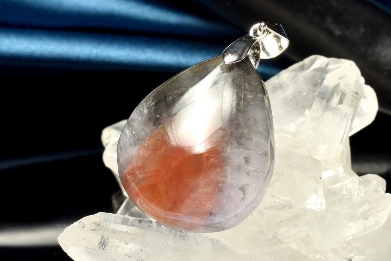  1点物 Silver925 天眼模様 オーラライト23 24x20mm ドロップ ペンダ...