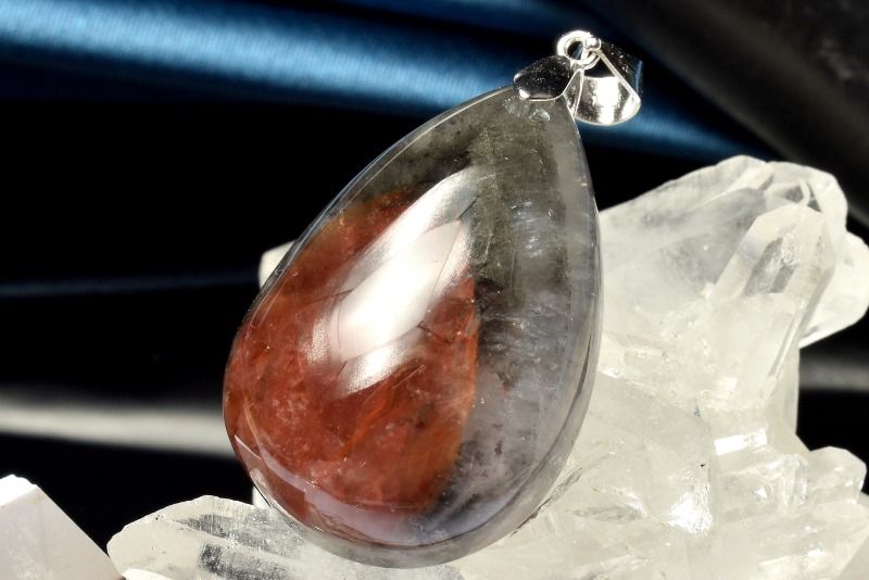  1点物 Silver925 天眼模様 オーラライト23 30x20mm ドロップ ペンダ...