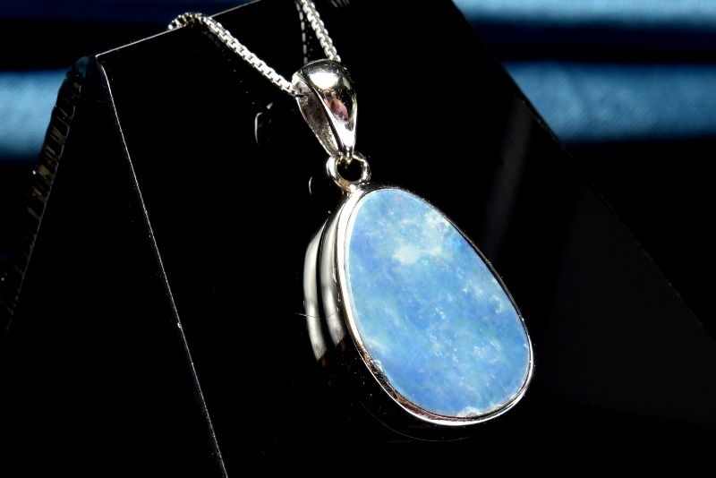  1点物 Silver925 虹色の遊色 プレシャスオパール 15x11mm ドロップ ...