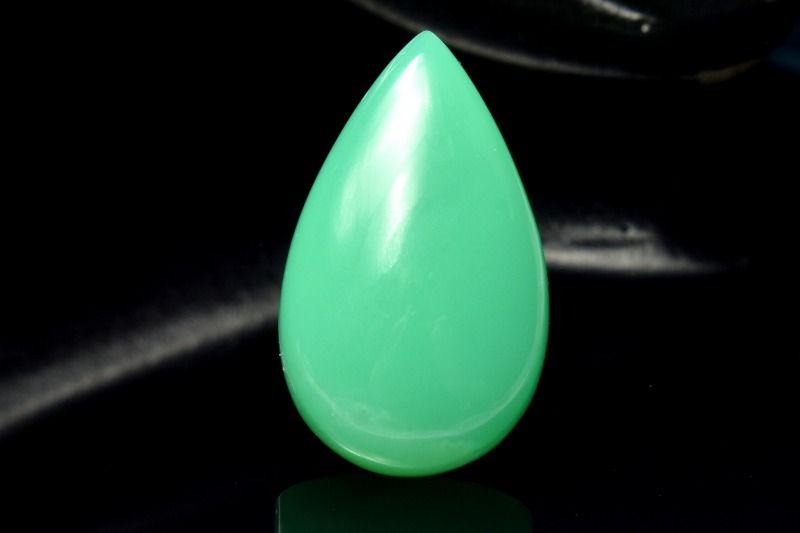  1点物 AAA+ 理想のアップルグリーン クリソプレーズ 22x13mm ドロッ...