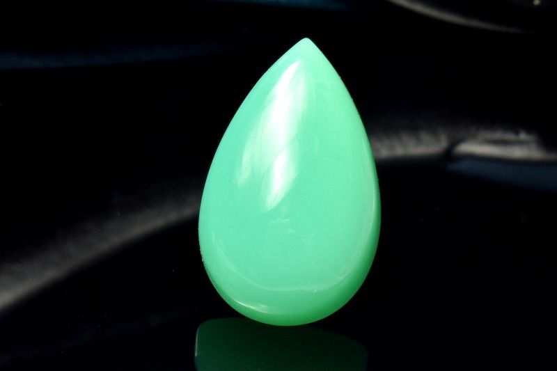  1点物 AAA+ 理想のアップルグリーン クリソプレーズ 22x13mm ドロッ...