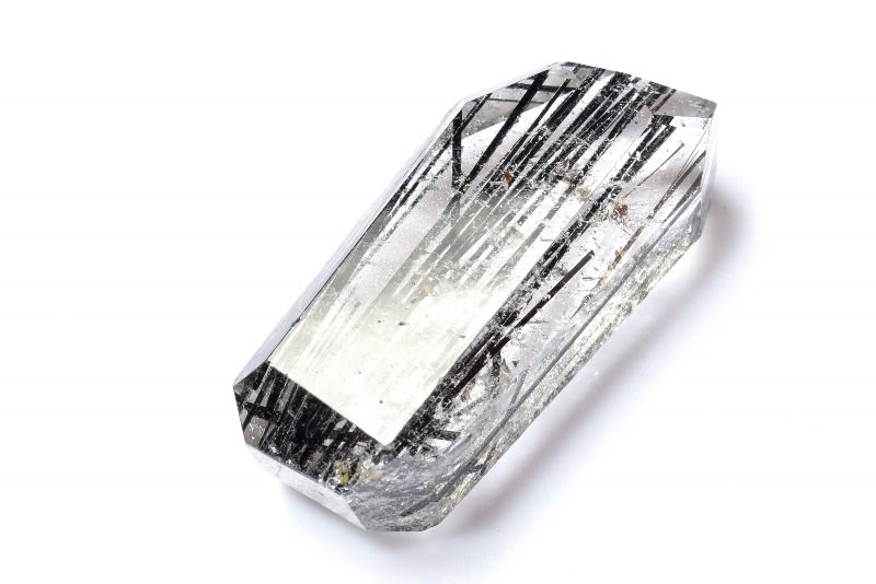  1点物 AAA+ クリア ブラックトルマリンインクォーツ 36x17mm 原石ラ...