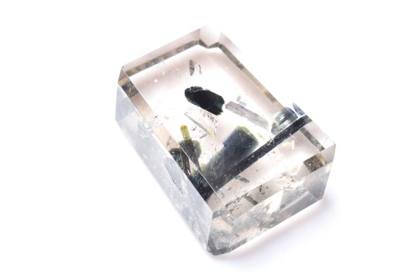  1点物 AAA+ クリア ブラックトルマリンインクォーツ 26x20mm 原石ラ...