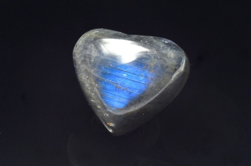  1点物 マダガスカル産 ブルーシラー ブラックラブラドライト 15x17mm...