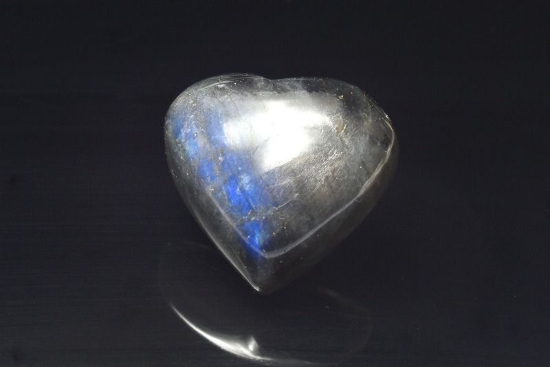  1点物 マダガスカル産 ブルーシラー ブラックラブラドライト 16x17mm...