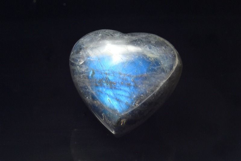  1点物 マダガスカル産 ブルーシラー ブラックラブラドライト 17x19mm...