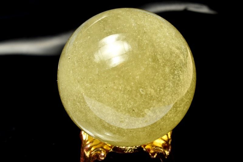  1点物 希少 宇宙からの贈り物 リビアングラス 33mm 丸玉(台座付き) ...