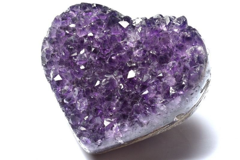  1点物 希少 ウルグアイ産 アメジストクラスター 88x77x36mm ハート ...