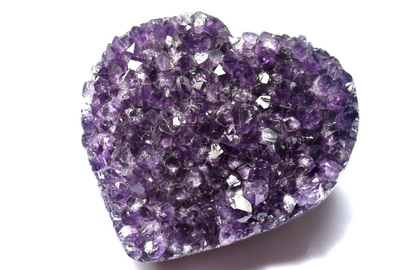  1点物 希少 ウルグアイ産 アメジストクラスター 91x84x32mm ハート ...